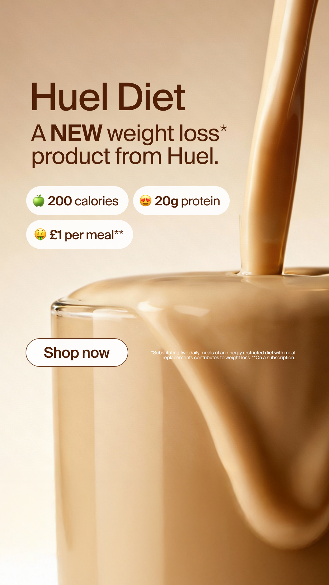 Huel Meta ad - running 165 days
